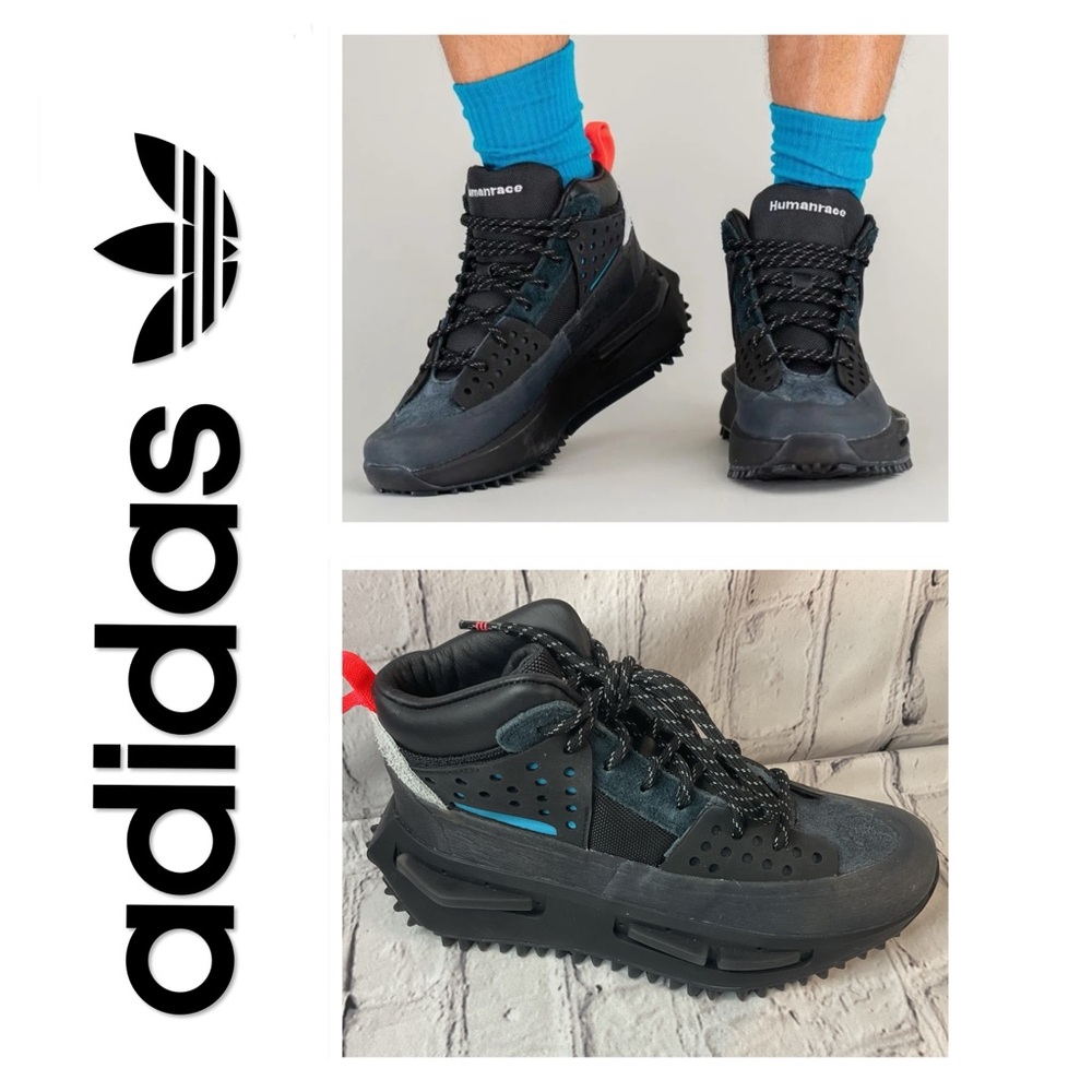Adidas Human-race Black and Blue Pharrell Sneakers
